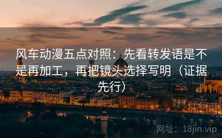 风车动漫五点对照：先看转发语是不是再加工，再把镜头选择写明（证据先行）