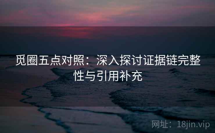觅圈五点对照：深入探讨证据链完整性与引用补充